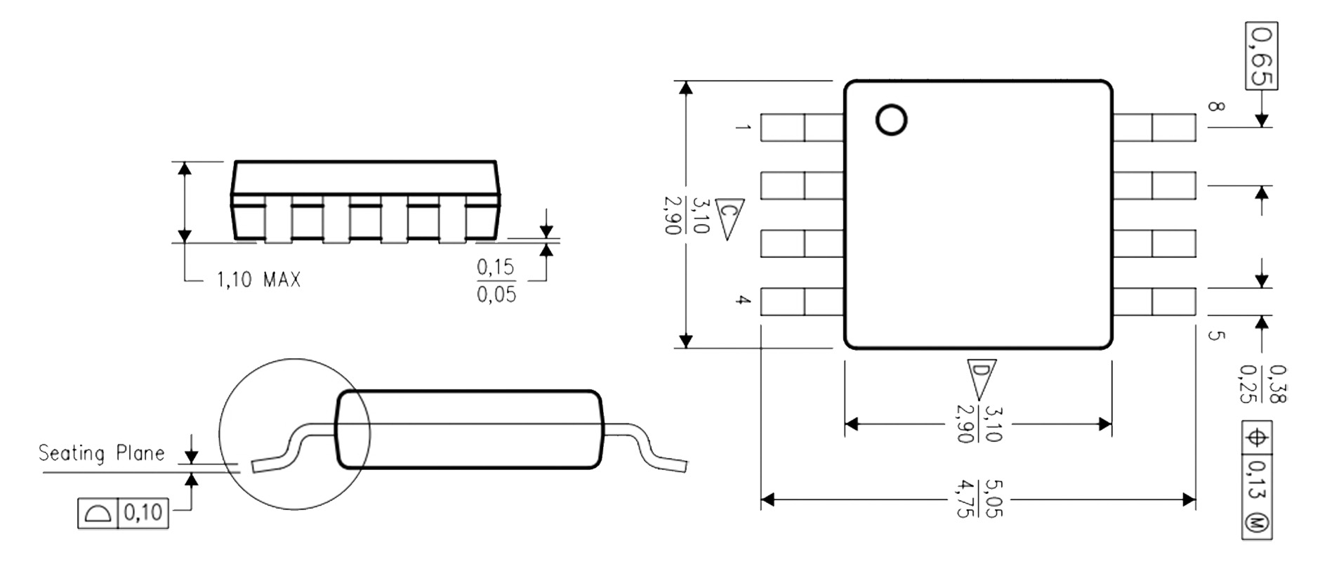 LM386M-1 package diagram